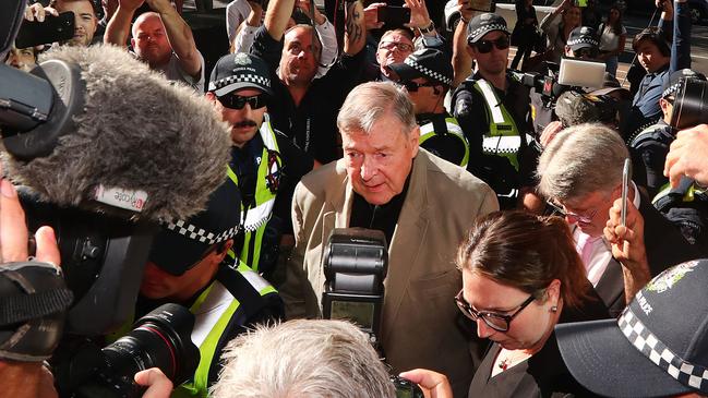 George Pell arrives at Melbourne County Court on February 27, 2019 in Melbourne, Australia. Photo: Michael Dodge/Getty Images