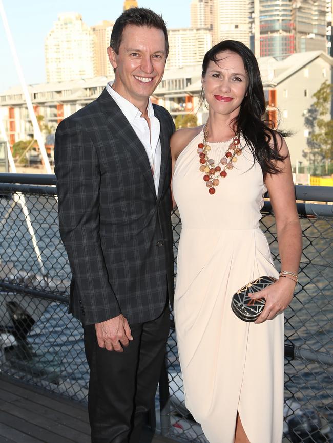 Rove McManus and Tasma Walton at Party of ABC personalities to promote the broadcaster's 2016 schedule. Picture: Adam Taylor