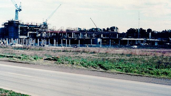 The construction of Knox shopping centre in 1975. Picture: courtesy Knox Historical Society