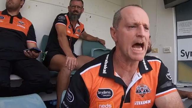 Michael Maguire fires up in the coaches box in an episode of Tales from Tiger Town.