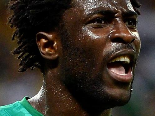 FORTALEZA, BRAZIL - JUNE 24: Wilfried Bony of the Ivory Coast celebrates scoring his team's first goal during the 2014 FIFA World Cup Brazil Group C match between Greece and the Ivory Coast at Castelao on June 24, 2014 in Fortaleza, Brazil. (Photo by Jamie McDonald/Getty Images)