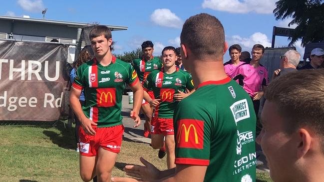 The Wynnum Manly Mal Meninga team takes to the field in round 1.