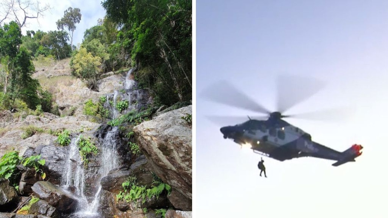 There are grave concerns for a teenage boy after he fell headfirst from a popular waterfall in Queensland.