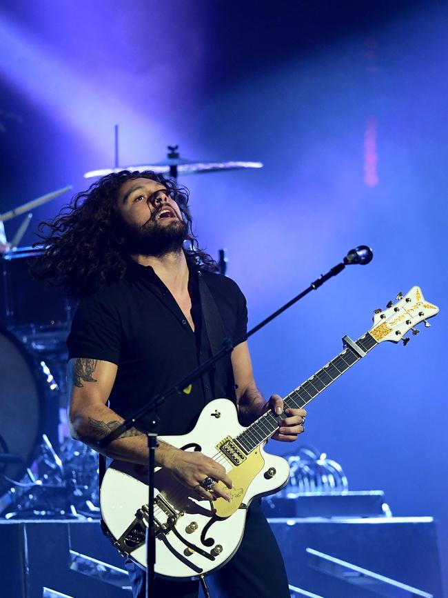 Gang of Youths frontman David Le’aupepe performing during the 2017 ARIA Awards in Sydney. Picture: David Moir/AAP