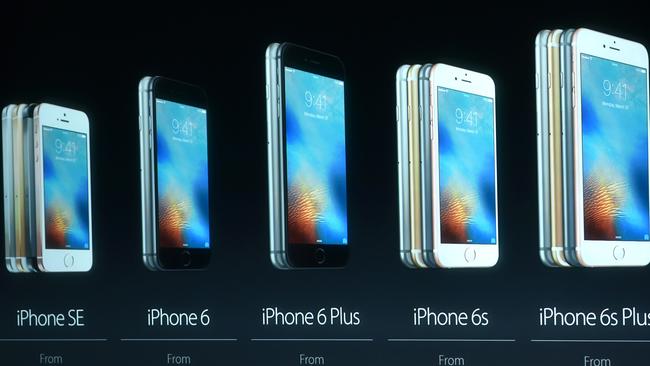 The new iPhone SE is the mini-me of the range. Picture: Josh Edelson/AFP