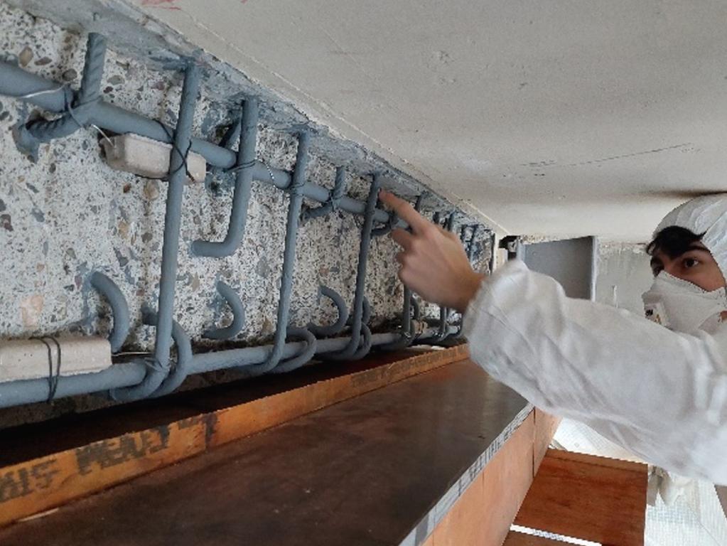 A worker inspects part of the bridge. Picture: Brisbane City Council