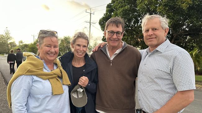 Sally Jackson, Julie Strahley, Andrew Strahley and Bart Dyring at the Byron Bay Dawn Service. Picture: Savannah Pocock