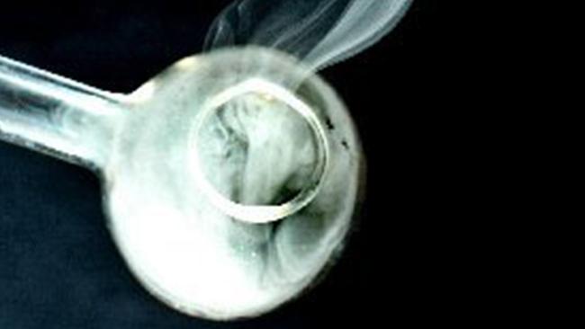 EVIL EFFECTS: A glass pipe, commonly used by ice addicts to vaporise the drug before inhalation.