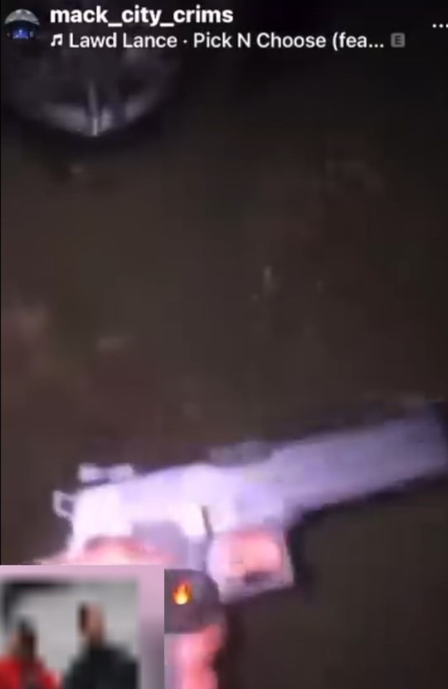 One video posted not only showed posters handling large wads of cash, but also holding a handgun.