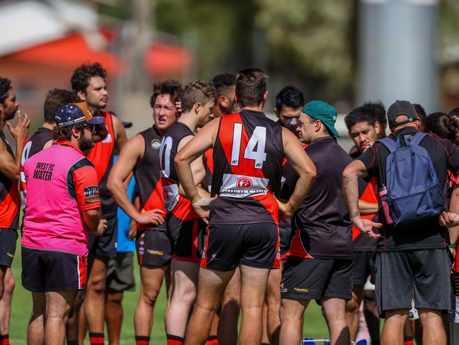 West Alice Springs Football Club in round one of the Central Australian Football League. Picture: AFLNT Media: Charlie Lowson.