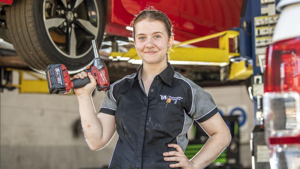 Bo Dangerfield is an apprentice automotive technician with Toowoomba Automotive. Thursday, March 17, 2022. Picture: Nev Madsen.