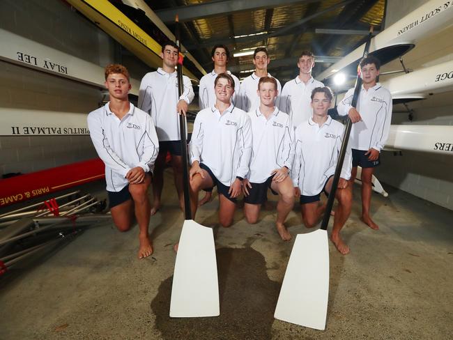 TSS Rowing First vIII Back Row : Dylan Kennedy , Mackenzie Branch , Lachie Wright Kai DittmarFront Row : Grant Callaghan , Zach Nixon , Baxter Stewart , Harry Ward , Lockie MactaggartPhotograph : Jason O'Brien