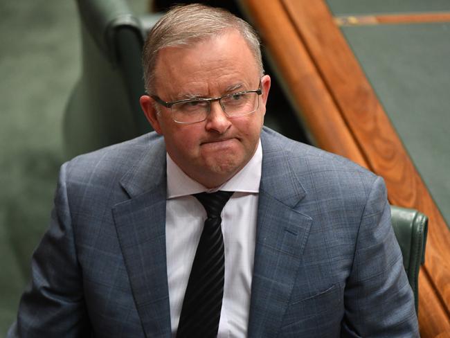 Leader of the Opposition Anthony Albanese during Question Time in the House of Representatives at Parliament House in Canberra, Thursday, February 27, 2020. (AAP Image/Mick Tsikas) NO ARCHIVING