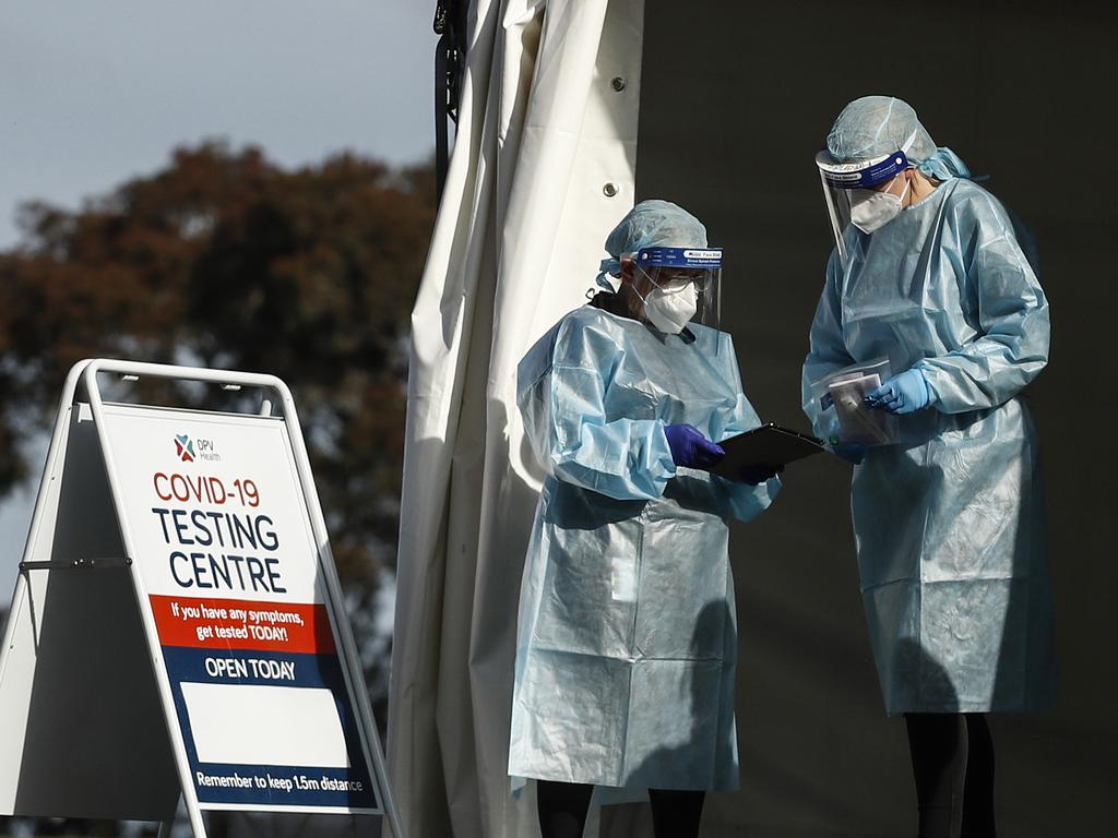 A COVID-19 testing site in Casey. Picture: Daniel Pockett/NCA NewsWire