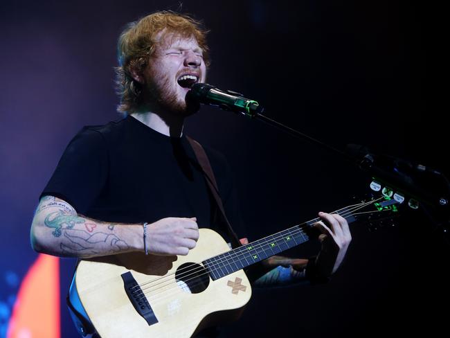 Ed Sheeran at the Adelaide Entertainment Centre in 2015. Picture: Simon Cross