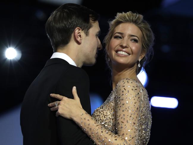 FILE -- In this Friday, Jan. 20, 2017 file photo, Ivanka Trump and her husband Jared Kushner dance at the Freedom Ball, in Washington. Is Ivanka Trump really Jewish? Last year, Israelâ€™s religious authorities issued a ruling that raised doubts about her conversion to Judaism. But now that her father is president, they have changed their tune, raising eyebrows among advocates who have long pushed the countryâ€™s rabbinical establishment to be more tolerant toward converts. (AP Photo/Evan Vucci, File)