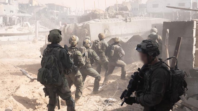 Israeli forces operating in the northern Gaza Strip in an area from which many attempts to attack the Israeli forces through tunnel shafts and military compounds were detected.