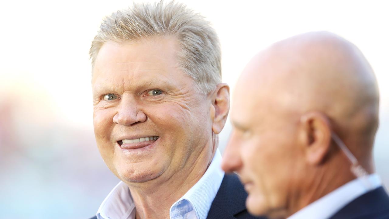 Paul Vautin during commentary duties