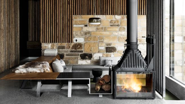 Who wouldn’t want to relax by this fireplace at The Drift House in Port Fairy?