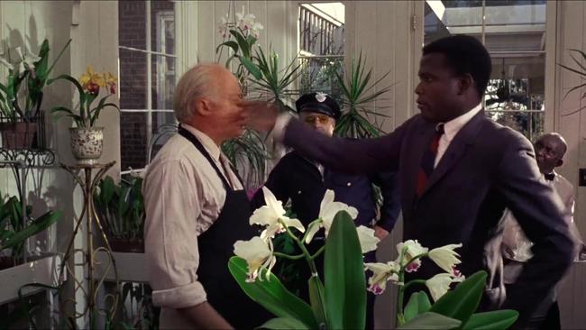 Sidney Poitier in a scene from In the Heat of the Night