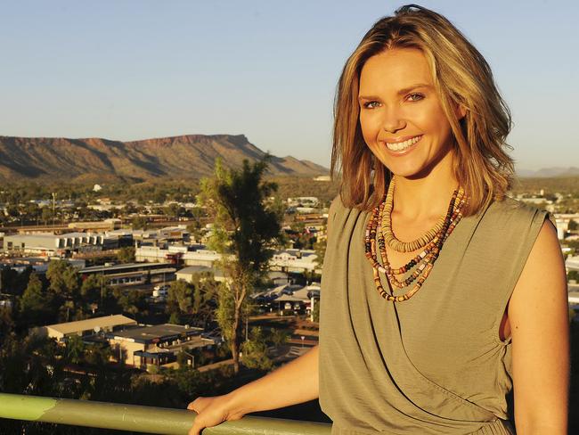 Sunrise weather presenter Edwina Bartholomew in Alice Springs.