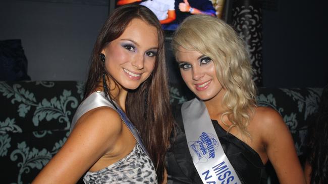 Bianca Nicholson and Kelly Crawford at the Miss Hawaiian Tropic national final at Shooters 2011.