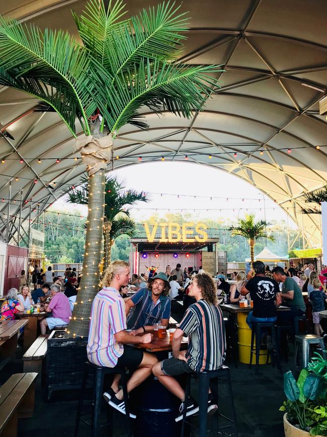 Food court at NightQuarter, now on the Sunshine Coast.