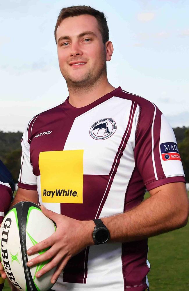 Noosa Dolphins Rugby Union captain Levi Shaw. Photo: Patrick Woods.