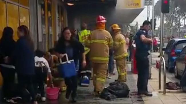 The chaos on Springvale Rd, Springvale. Photo: Sophie Mach