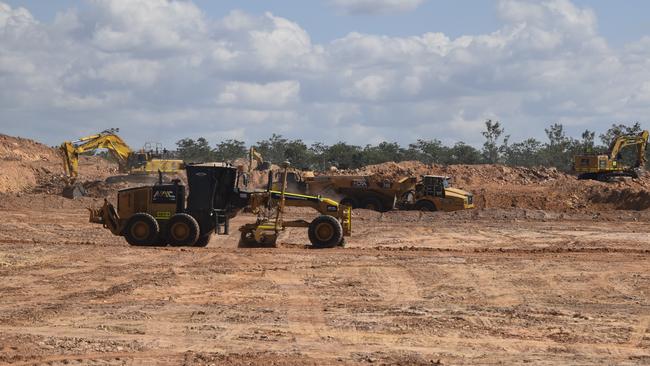 Works under way at the Core Lithium Finniss project near Darwin. Picture: Fia Walsh