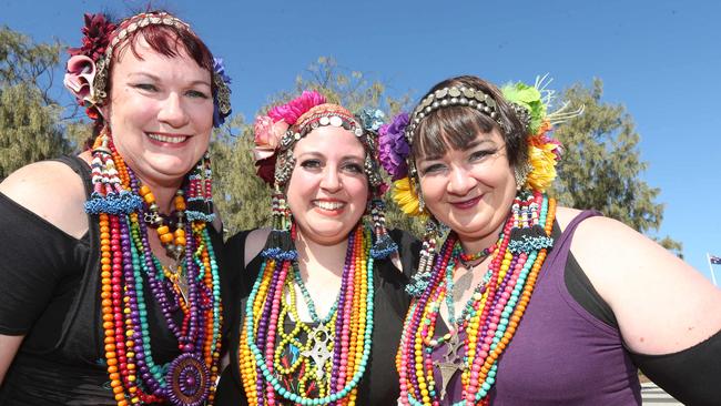 The Gold Coast Multicultural Festival held at the Southport Broadwater Parklands , Fiona Macpherson Melissa Dixon and Dee Thompson.  Picture Mike Batterham