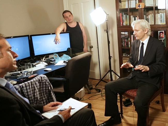 Julian Assange speaks exclusively to News Corp Australia inside the embassy of Ecuador in London in 2013. Picture: Ella Pellegrini