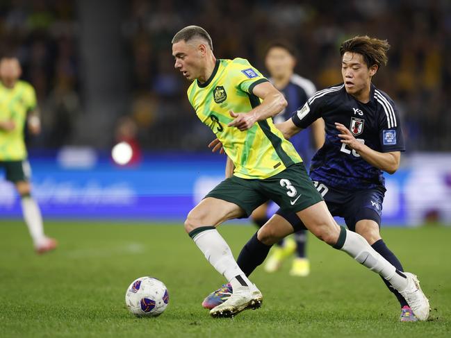 Lewis Miller turns with the ball. Picture: Getty Images