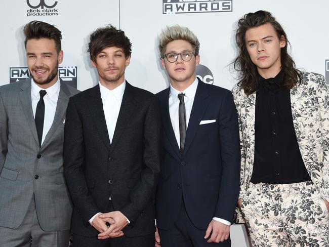 Boy band ... One Direction members (from left) Liam Payne, Louis Tomlinson, Niall Horan and Harry Styles. Picture: AFP /Valeria Macon