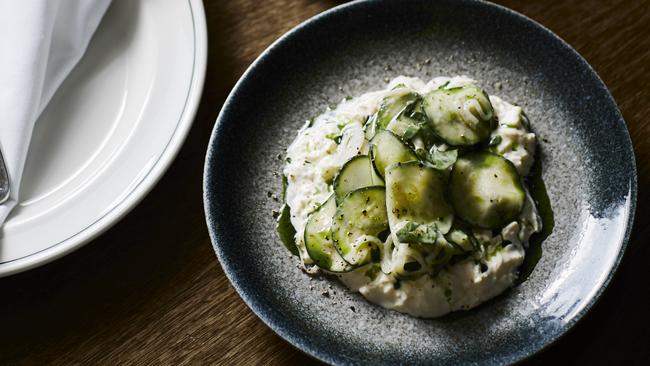 Creamy delight: Carlton Wine Room’s stracciatella, mushroom, rosemary and focaccia plate.