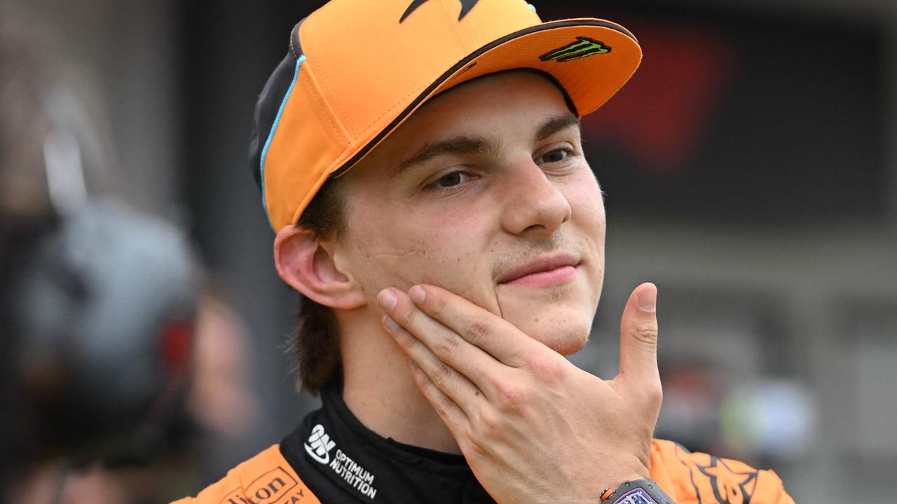 CORRECTION / McLaren's Australian driver Oscar Piastri reacts after the qualifying session at the Hungaroring race track in Mogyorod near Budapest on July 20, 2024, ahead of the Formula One Hungarian Grand Prix. (Photo by Ferenc ISZA / AFP) / â&#128;&#156;The erroneous mention[s] appearing in the metadata of this photo by Ferenc ISZA has been modified in AFP systems in the following manner: [McLaren's Australian driver Oscar Piastri] instead of [McLaren's British driver Lando Norris]. Please immediately remove the erroneous mention[s] from all your online services and delete it (them) from your servers. If you have been authorized by AFP to distribute it (them) to third parties, please ensure that the same actions are carried out by them. Failure to promptly comply with these instructions will entail liability on your part for any continued or post notification usage. Therefore we thank you very much for all your attention and prompt action. We are sorry for the inconvenience this notification may cause and remain at your disposal for any further information you may require.â&#128;&#157;