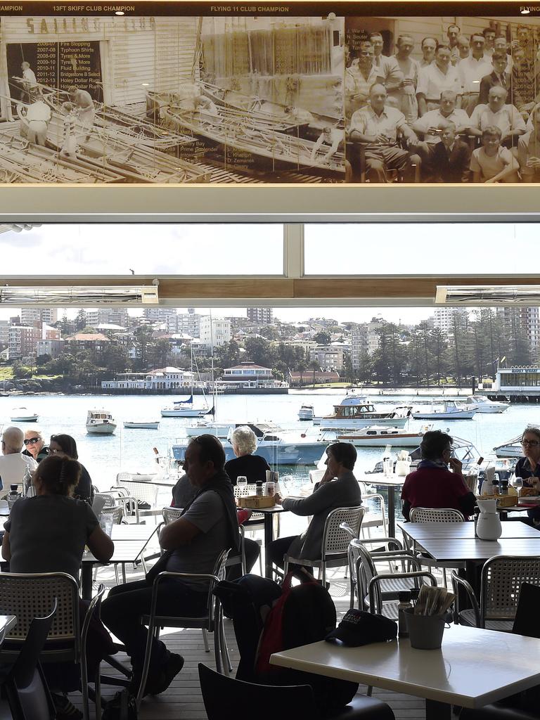 Views from the Manly Skiff Club, where Pink was denied entry.