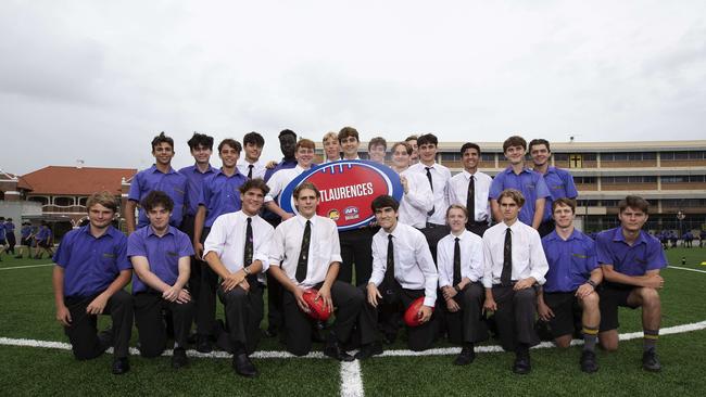 AIC Australian football premiers St Laurence’s College. (News Corp/Attila Csaszar)