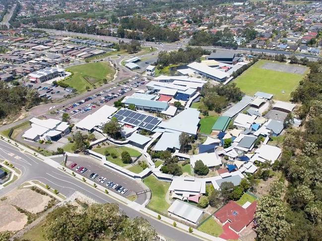 The development will be concentrated on the northwest corner of the school site, which is the bottom right of this aerial image. Picture: Supplied