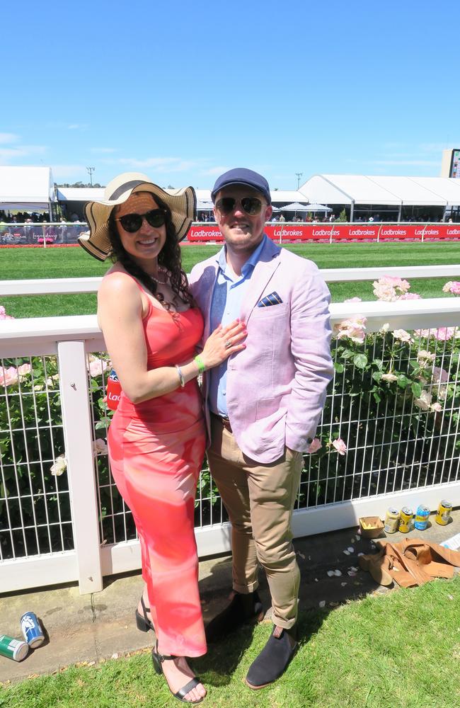 Sam and Rach together at the Cox Plate.