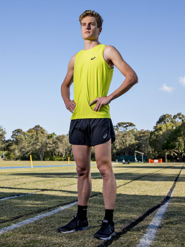 Commonwealth Games gold medal winning triathlete Matt Hauser has just returned to training following a collision with a car a few months ago whilst on a training ride. 2018. Picture: Jerad Williams