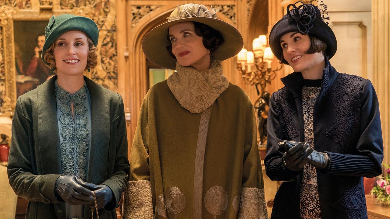 Laura Carmichael, Elizabeth McGovern and Michelle Dockery in a scene from Downton Abbey the movie; 2019. Picture: Supplied.