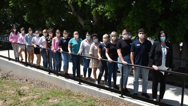 Central West Hospital and Health Service new nurse graduates - from left : Maddy Weller, Laura Miller, Ella Stewart, Sharon Groves, Alissa Stellati, Lucy Frecklington, Katie Rafter, Kelsey Beckmann, Gemma Grant, Annie Greenwood-Shaftesley, Caitlyn McLeod, Meg Fortescue, Samantha Pearce and Tom Wilson.