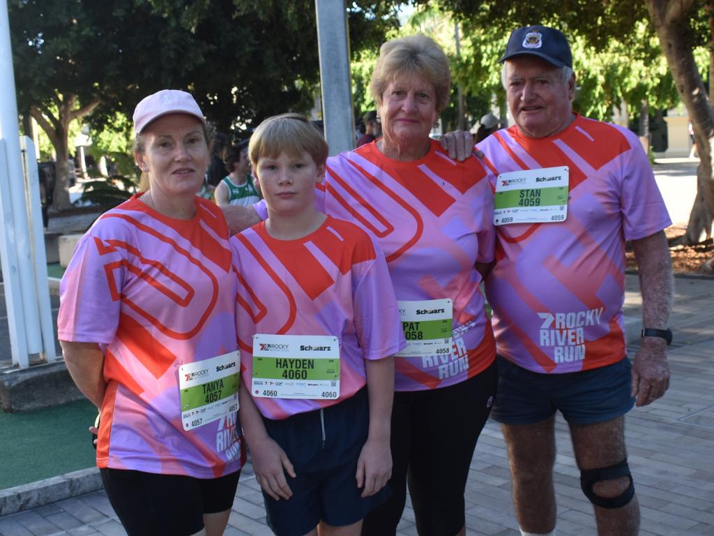 Tanya Briggs, Hayden Heckels and Pat and Stan Briggs did the 2km at the annual Rocky River Run in Rockhampton on May 18, 2025.