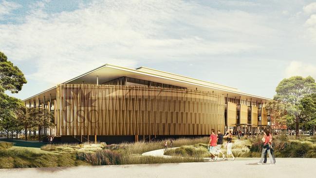 Renders of the new USC campus at Petrie, which will form the centrepiece of the new 'Mill' precinct. Picture: Moreton Bay Regional Council.