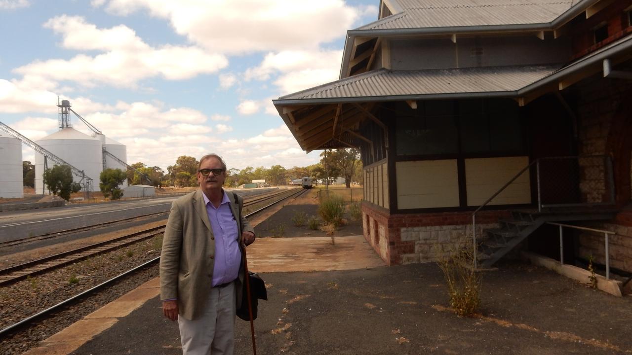 Peter Goers at the Bordertown Railway Station. Picture: John Wilson