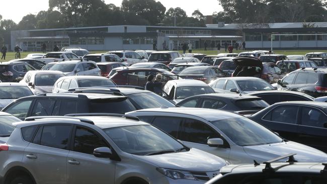 The informal carpark at Oakleigh South Primary School may be closed or dramatically reduced in size by the Education Department. Picture: Valeriu Campan