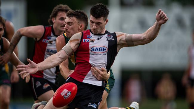 Matthew Johnston, playing for Southern Districts, had a day out for East Point with 40 disposals. Picture: Pema Tamang Pakhrin