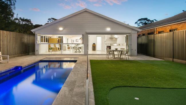 The curious golfing set up in Latrell Mitchell’s new home.