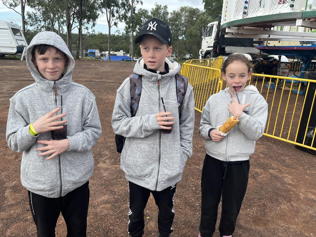 Seth, Caleb and Ellamay Bray-Still having fun at the show.